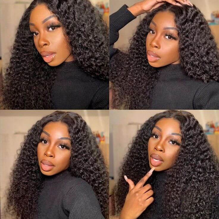 QVR Jerry Curly Human Hair Weaves 1 Bundle