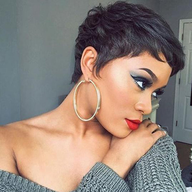 QVR Boss Pixie Cut Wigs Human Hair Short Wigs For Women