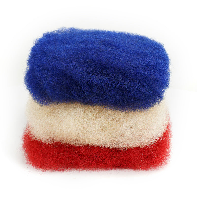 France Flag Colored Kinky Braids Human Hair Pack