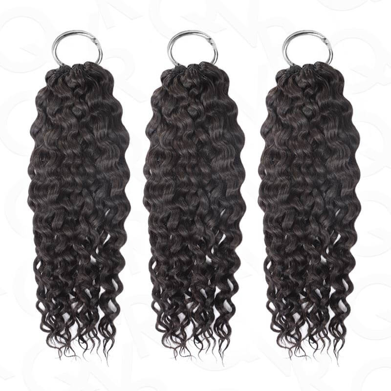 Wholesale|Buy 15 Packs Water Wave Feather Crochet Weave Human Hair Extensions Send 10 Free Packs