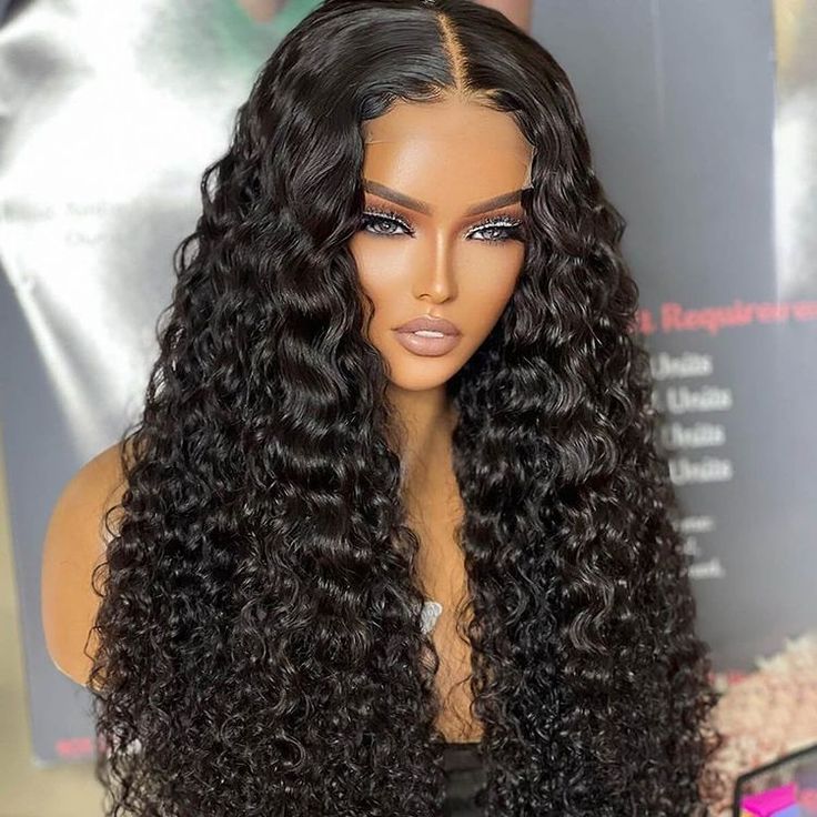 QVR Glueless 5x5 HD Lace Closure Deep Wave Wig Human Hair Undetectable Lace Wig