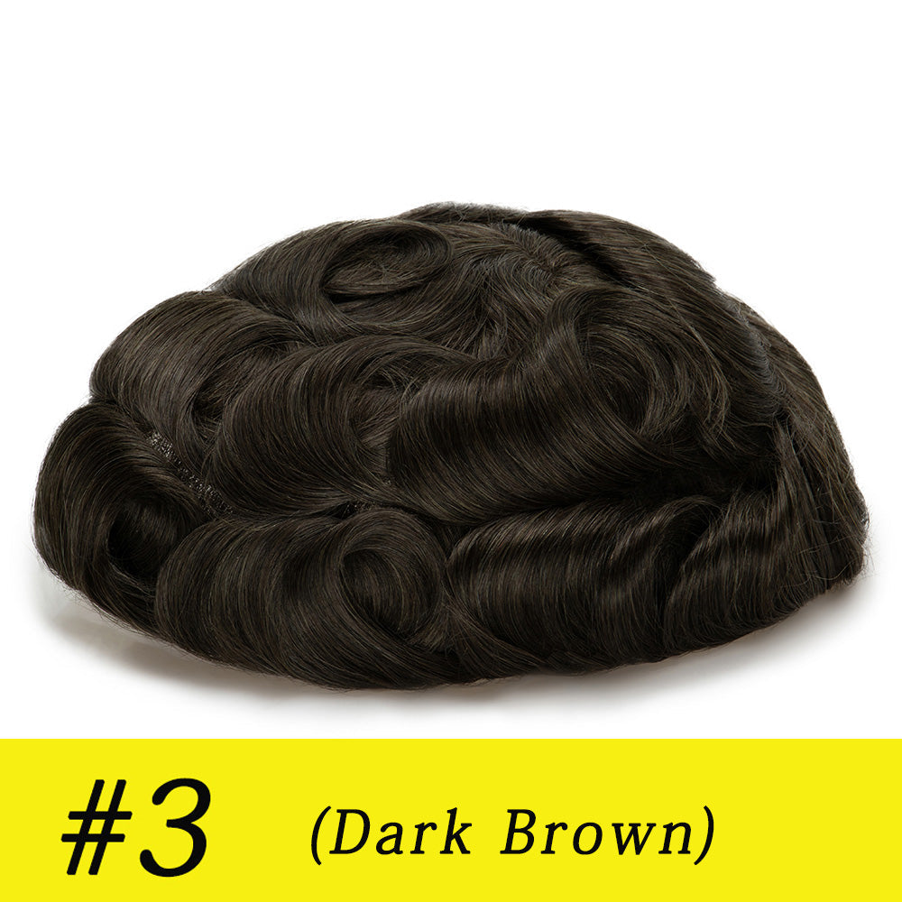 Upgrade Mirage |0.04-0.06mm Full Super Thin Skin Single Knots Base | Toupee for Men | Celebrities Choice