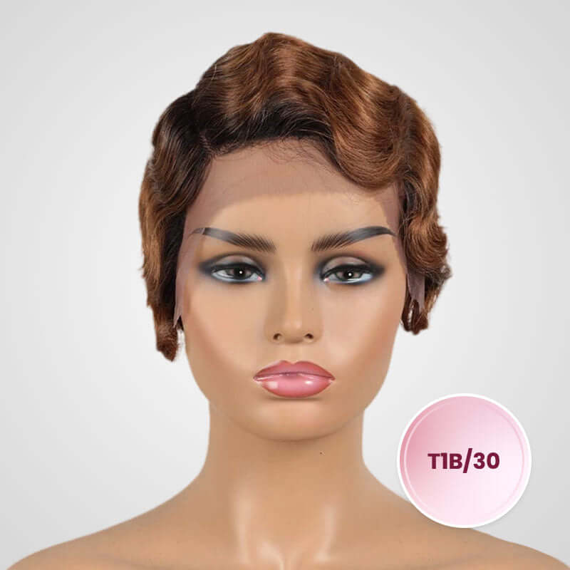 QVR New Ocean Wave Short Pixie Cut 13x4 Lace Frontal Wig