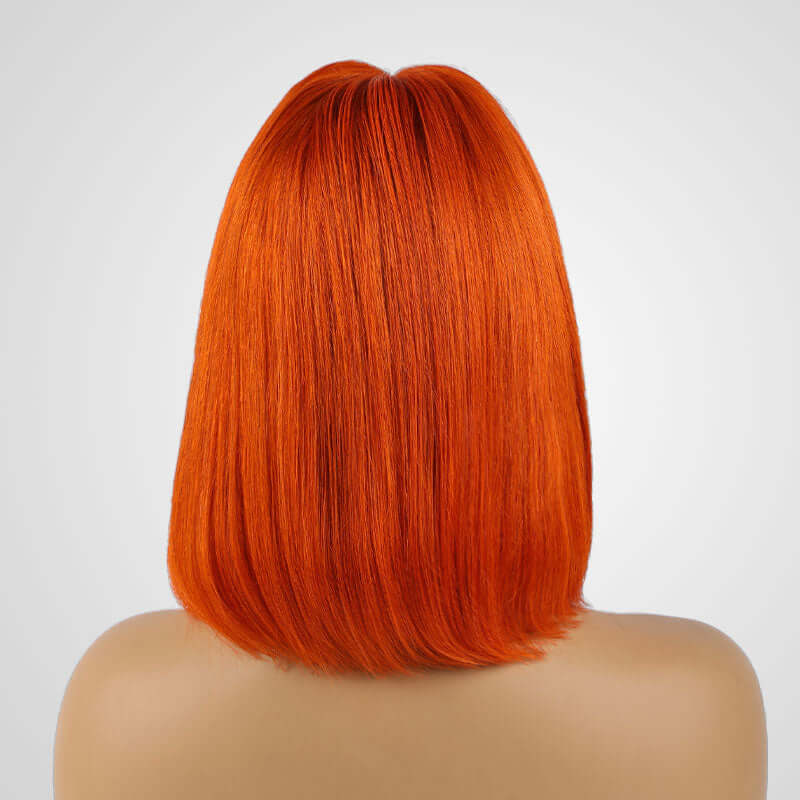 Flash Sale|Orange Straight T Lace Bob Wig