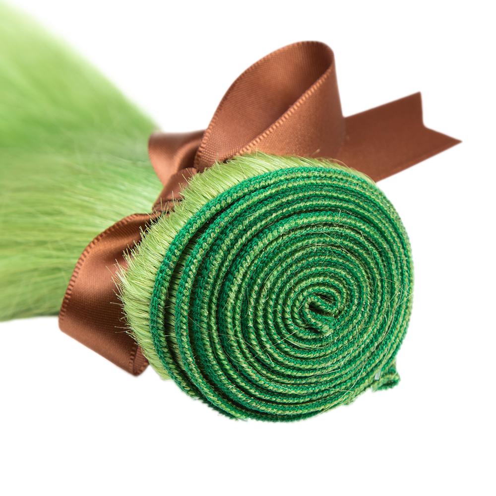 QVR Virgin Human Hair Green Hair Bundle