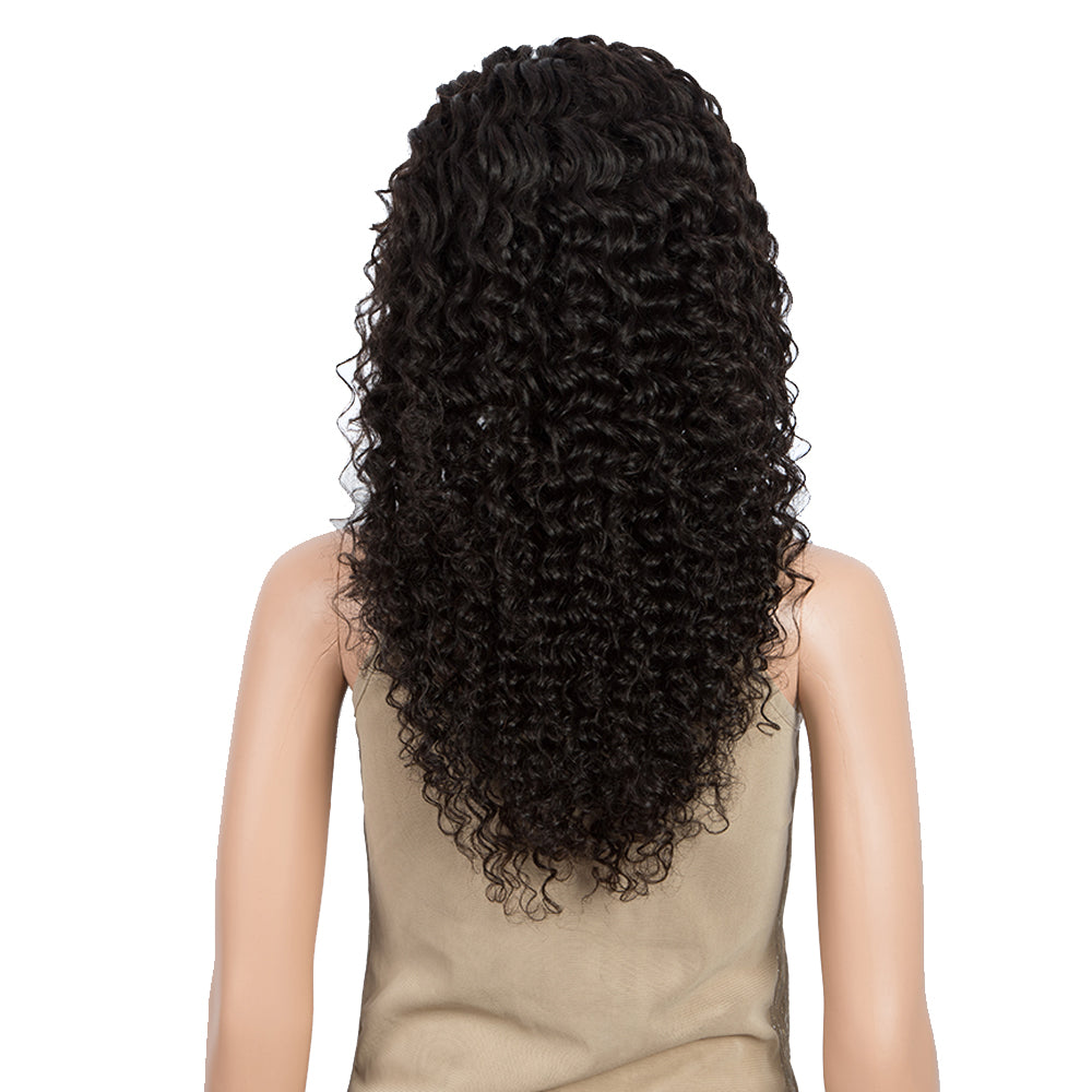 QVR Virgin Human Hair 13x6 Lace Frontal Human Hair Wigs Bleach Knots Deep Curly Wig Invisible Lace Frontal Wigs