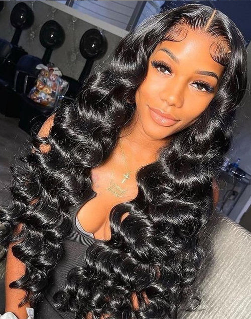 99j Burgundy Loose Deep Wave Wig Beautiful Crimp Wave 13x4 Lace Frontal | 4x4 Closure Human Hair Wigs