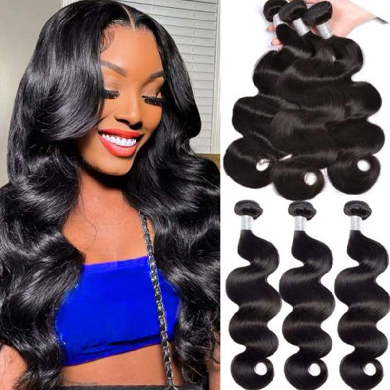 QVR Loose Body Wave 3 PCS Bundles Brazilian Hair Weave Bundles Remy Human Hair Bundles Raw Hair Extensions