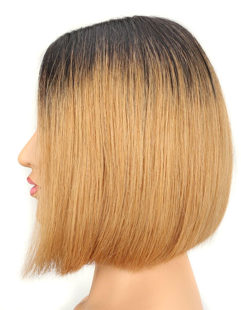 QVR Lace Front Human Hair Wigs 10 Bob Wig | LYNA