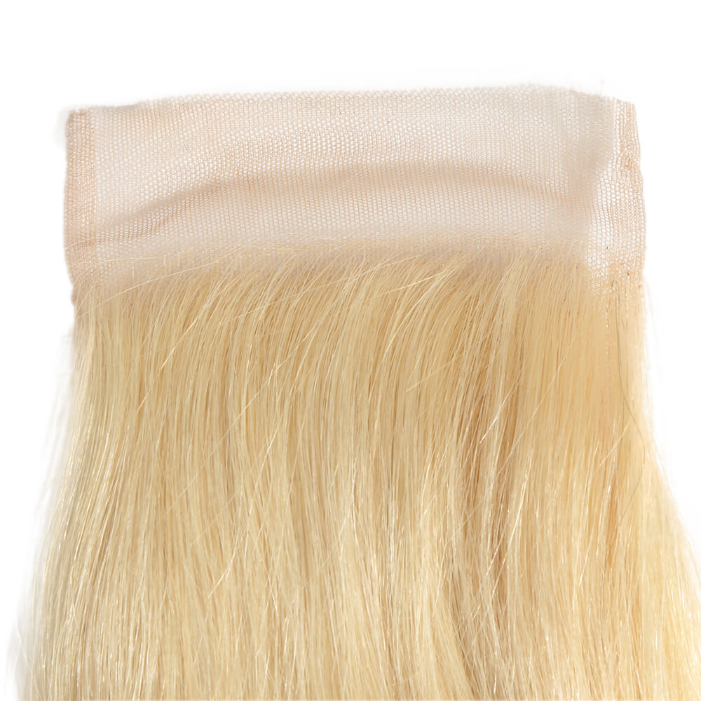 QVR Remy Human Hair 4*4 Blonde Body Wave Closure