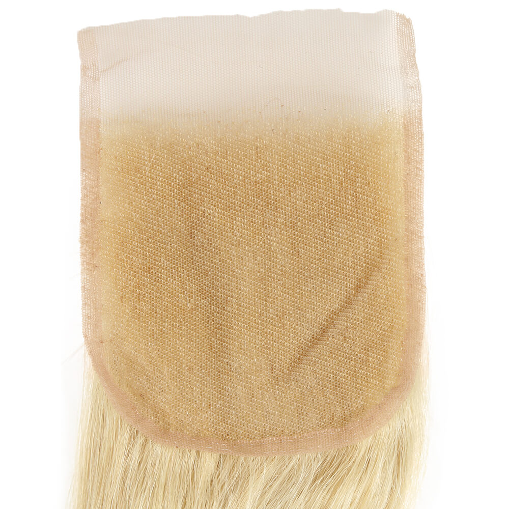 QVR Remy Human Hair 4*4 Blonde Body Wave Closure