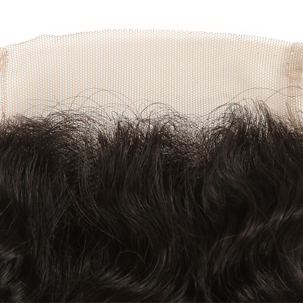 QVR Virgin Human Hair 4*4 Curly Closure Natural Color