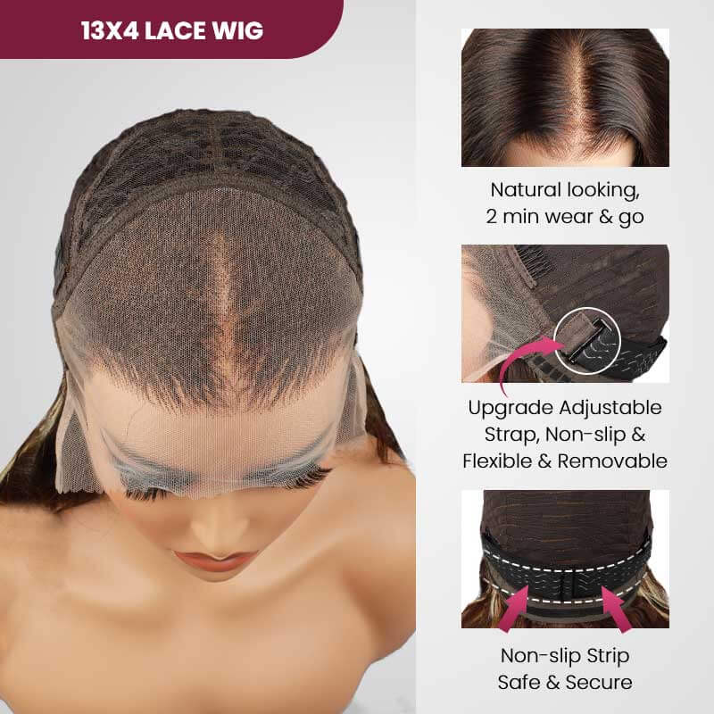 QVR P4/613 New Body Wave 13x4 Lace Front Wig Human Hair Wigs