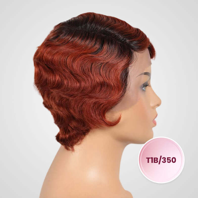 QVR New Ocean Wave Short Pixie Cut 13x4 Lace Frontal Wig