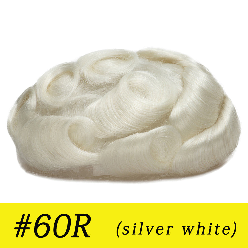 Upgrade Mirage |0.04-0.06mm Full Super Thin Skin Single Knots Base | Toupee for Men | Celebrities Choice