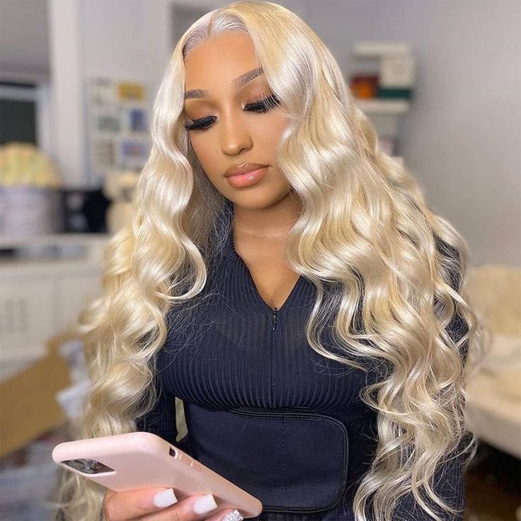QVR Remy 613 Blonde 13X4 13X6 HD Transparent Lace Front Wig 100% Human Hair Wigs Body Wave Wigs