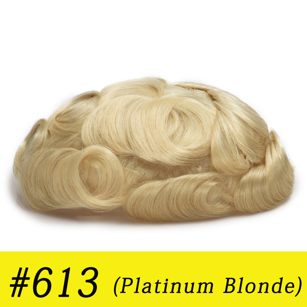 Upgrade Mirage |0.04-0.06mm Full Super Thin Skin Single Knots Base | Toupee for Men | Celebrities Choice