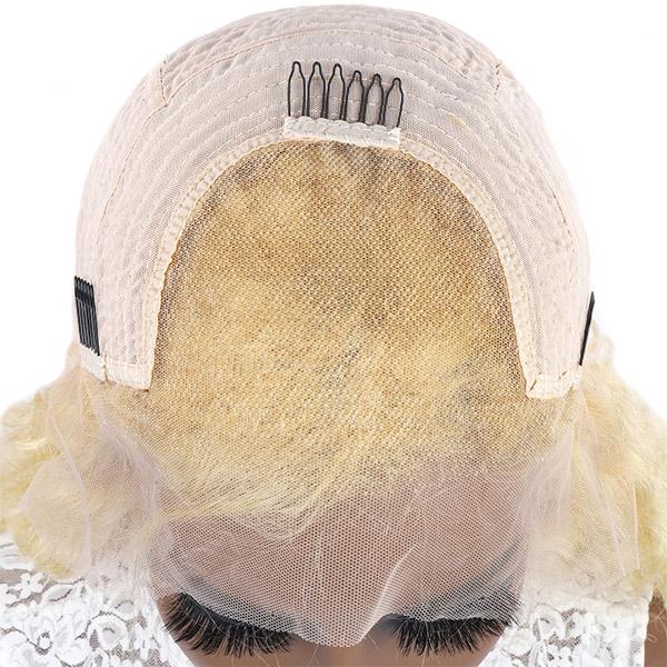 613 Honey Blonde Lace Front Human Hair Wigs 13*4 Deep Wave Lace Front Wig 150% Density