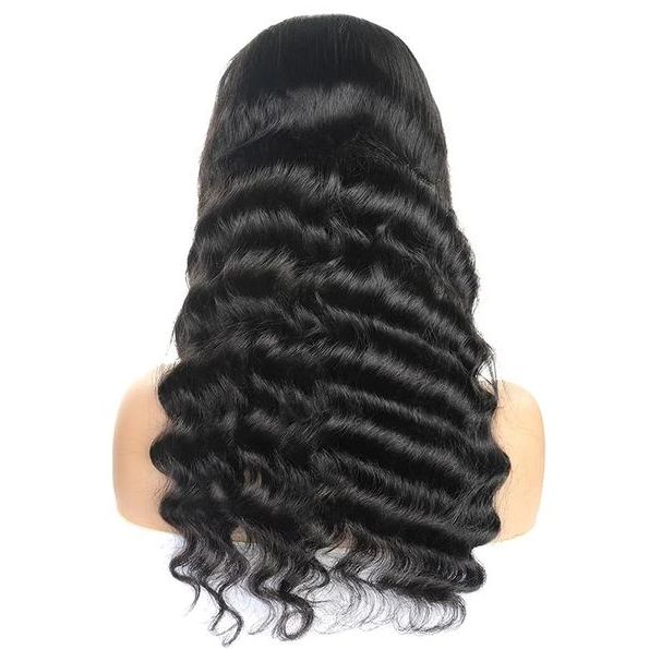 QVR Loose Deep Wave 13x6 HD Lace Front Wig Long Human Hair Wigs For Women