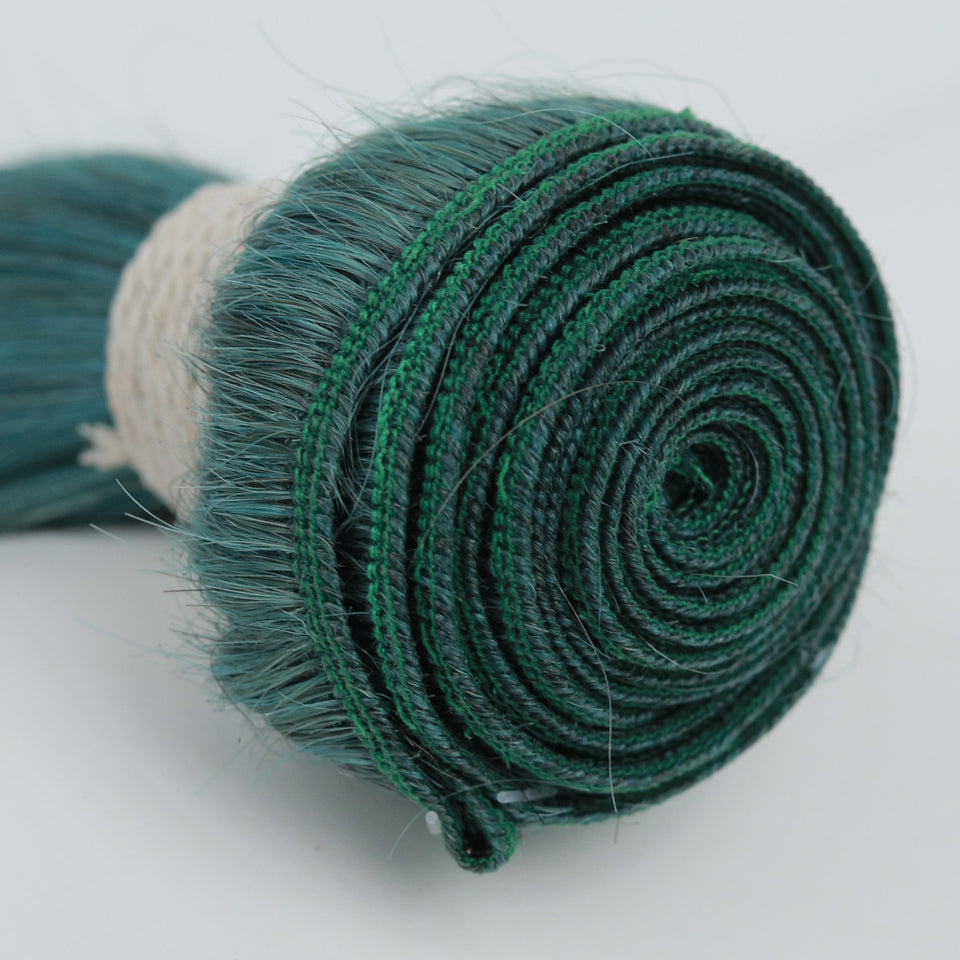 Queen Remy Human Hair 3 Bundles with Closure Straight Hair Weave Jade Green Color
