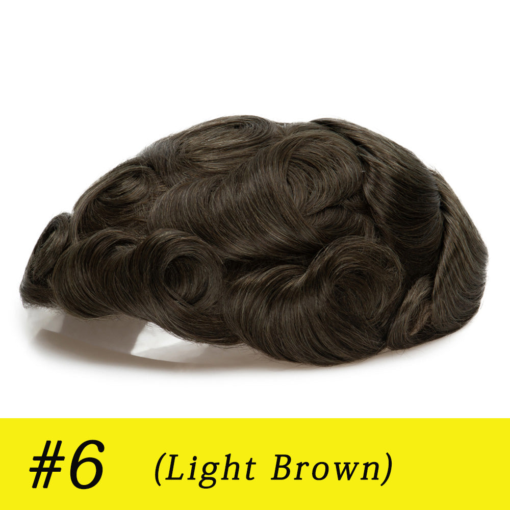Upgrade Mirage |0.04-0.06mm Full Super Thin Skin Single Knots Base | Toupee for Men | Celebrities Choice