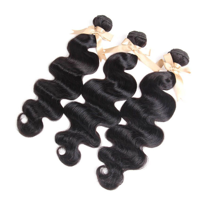 QVR Body Wave Hair Weave 3 Bundles With 4x4 Lace Closure Best Virgin Human Hair