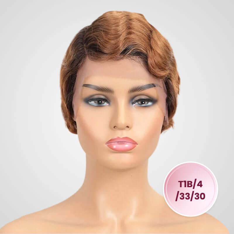 QVR New Ocean Wave Short Pixie Cut 13x4 Lace Frontal Wig