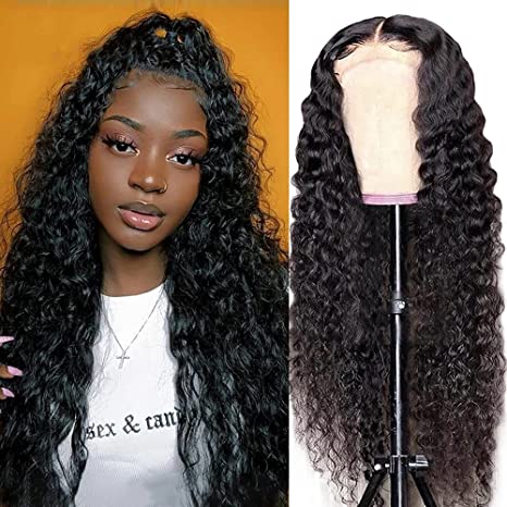 QVR Virgin Human Hair 13x6 Lace Frontal Human Hair Wigs Bleach Knots Deep Curly Wig Invisible Lace Frontal Wigs
