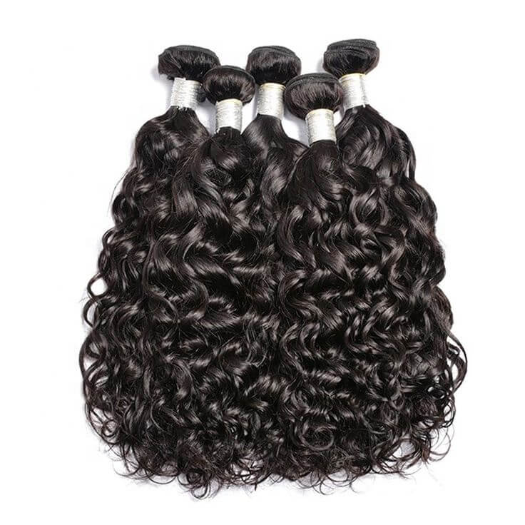 QVR Water Wave Human Hair Weaves 1 Bundles
