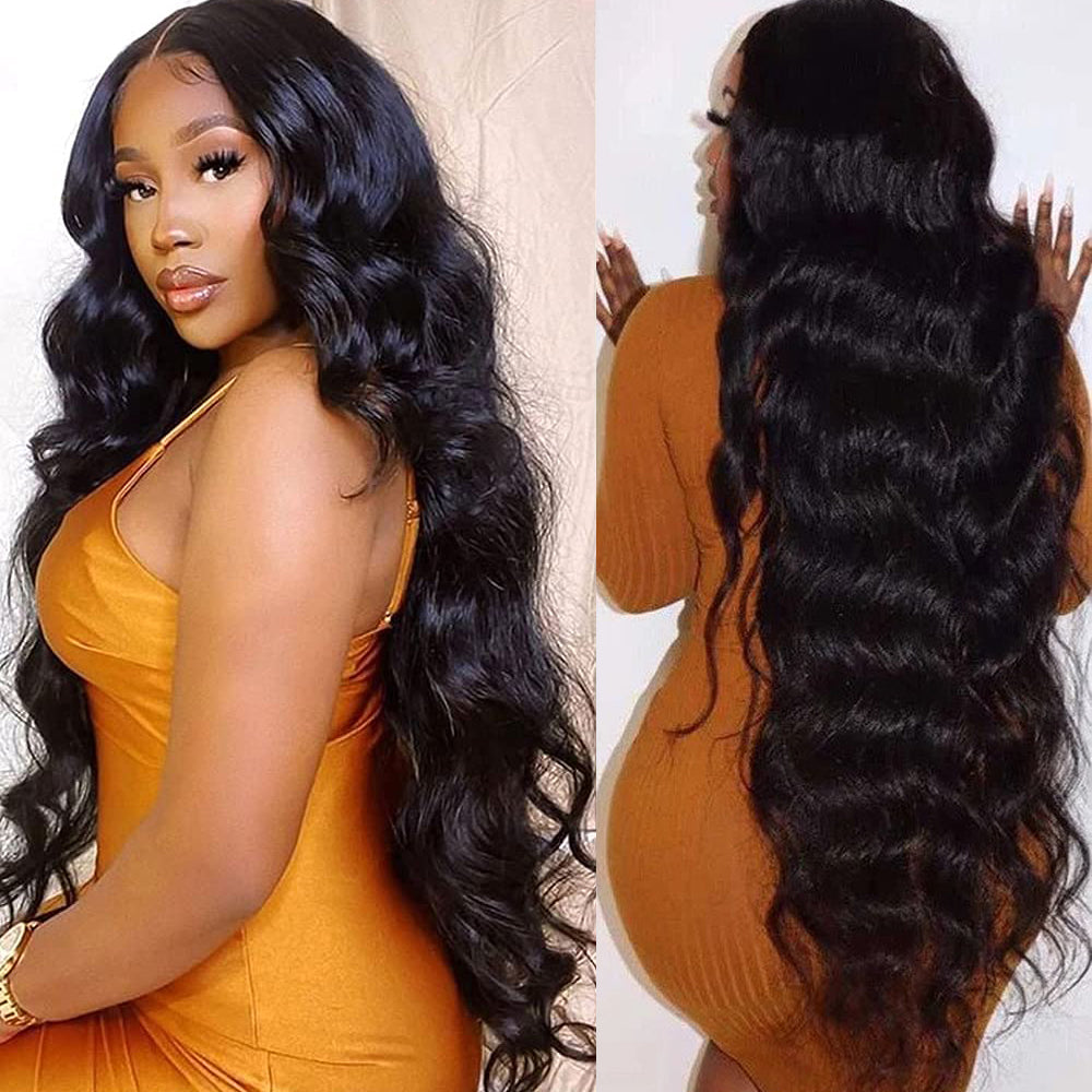 QVR Glueless 4x4 HD Lace Closure Wig Body Wave Ultra-thin 13x4 HD Lace Frontal Wig Pre-plucked