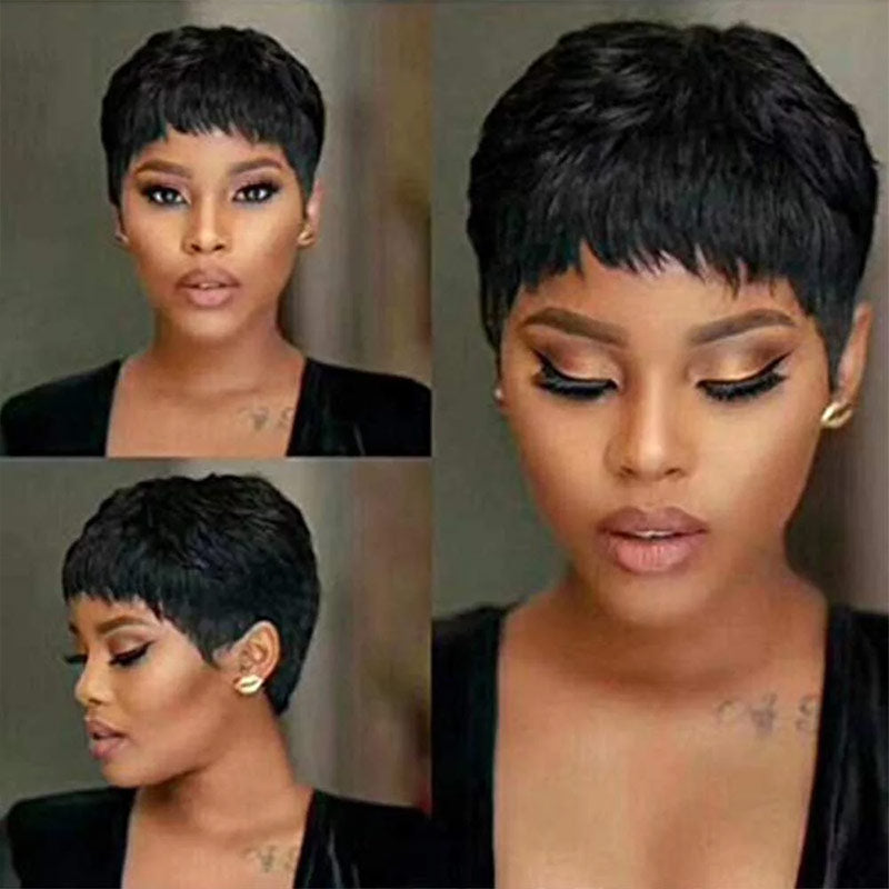QVR Boss Pixie Cut Wigs Human Hair Short Wigs For Women