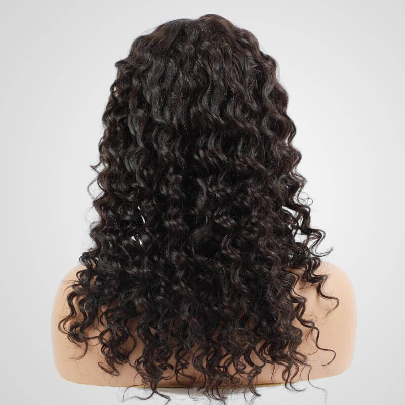 Flash Sale|Natural Black Deep Curl T Lace Wig