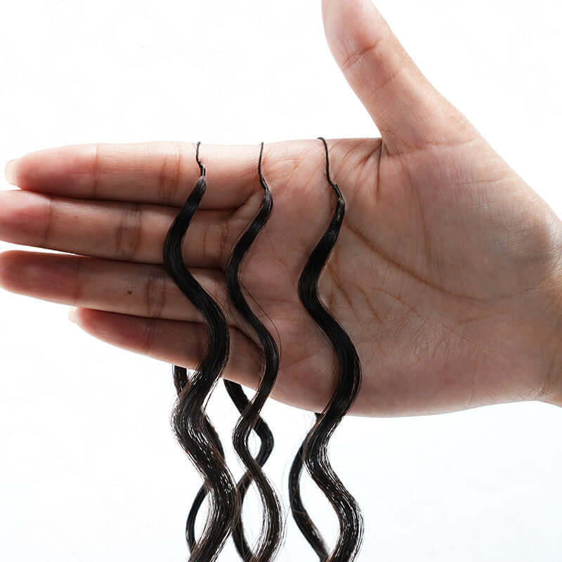 MATCH SALE|QVR #T1B/4 Burmese Curly Crochet Hair