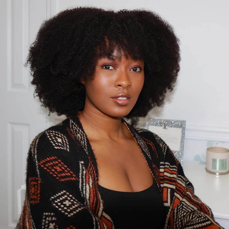 Flash Sale|QVR Kinky Curly V Part Wigs Human Hair Beginner Friendly