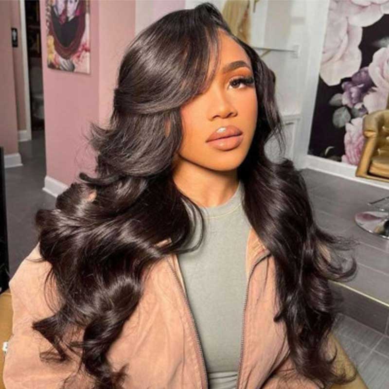 Hd Transparent Lace Frontal Wig 30Inch Body Wave Lace Front Human Hair Wigs 200 Density 4x4 5x5 Lace Closure Wigs For Women