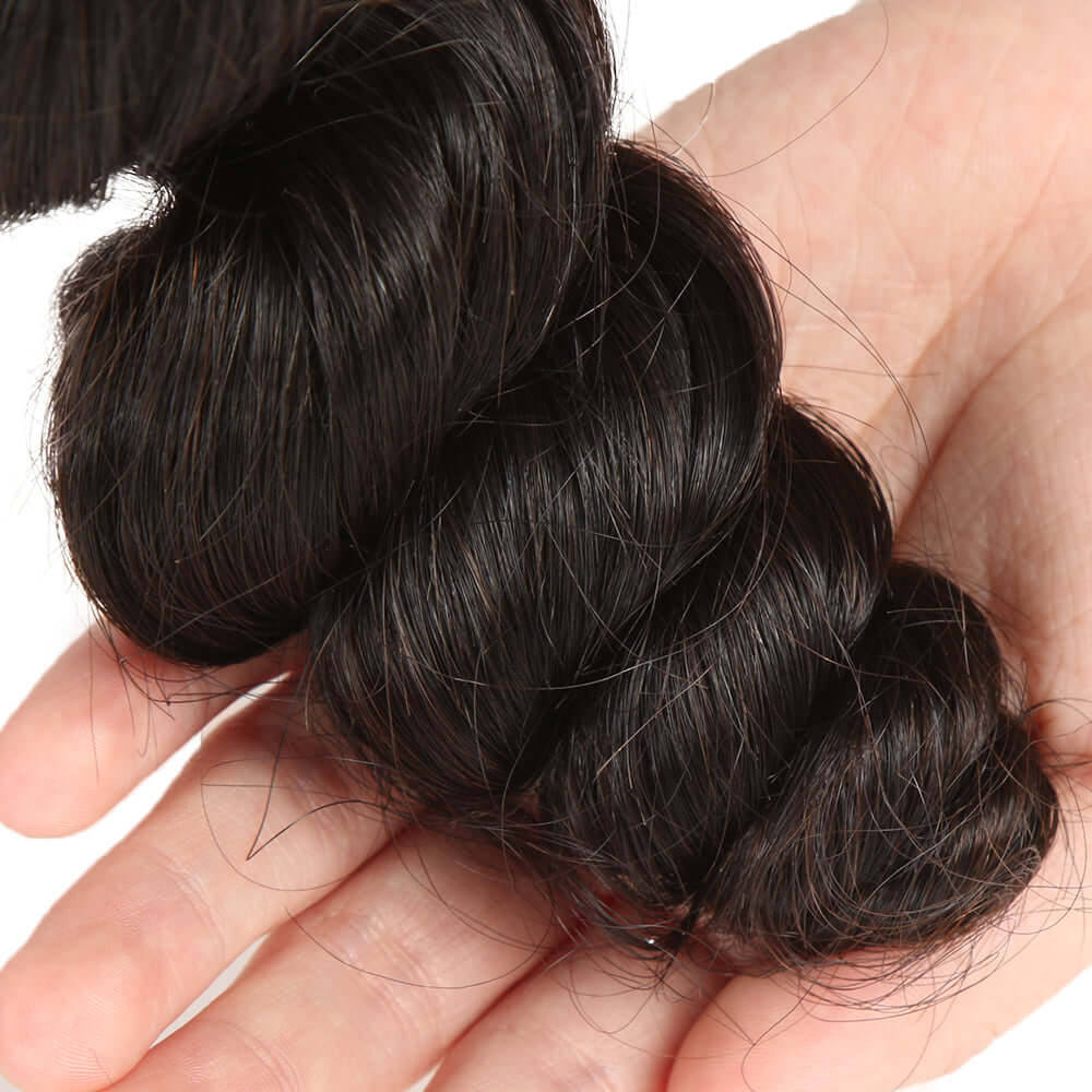 QVR Brazilian Hair Bundles Virgin Human Hair Loose Wave 4 Bundles