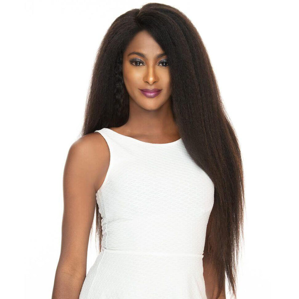 QVR Mongolian Kinky Straight Human Hair Bundles Natural Virgin Hair 3 Bundles