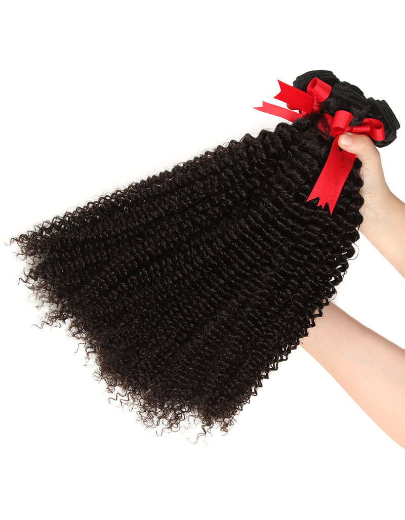QVR Malaysian Human Hair Curly Bundles Virgin Hair Deep Curly Weave 4 Bundles Natural Color