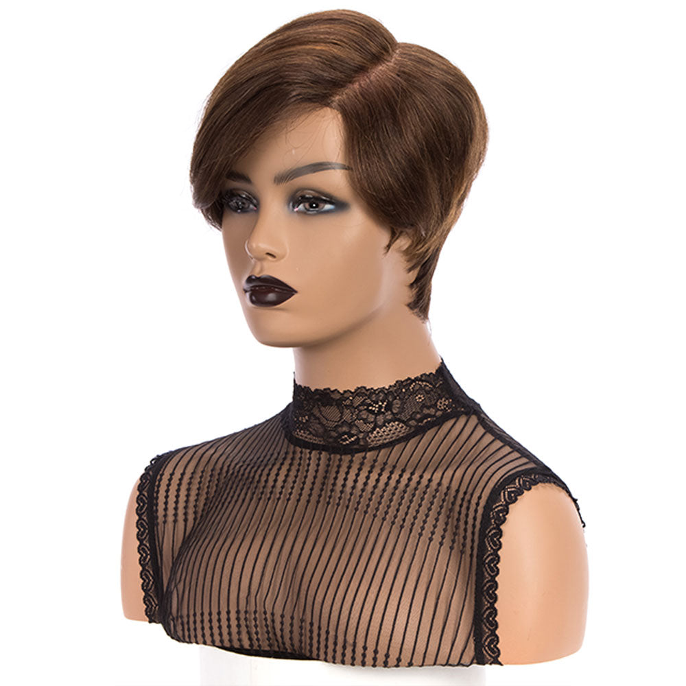 QVR Side Part Pixie Cut Short Wigs T Part Lace Wigs
