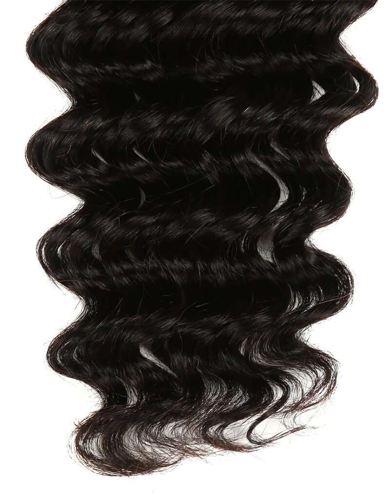 QVR Deep Wave Human Hair Weaves 1 Bundle