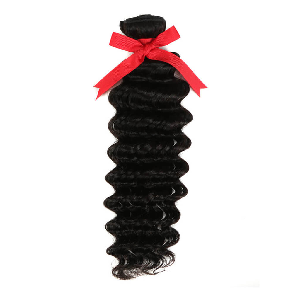QVR Deep Wave Human Hair Weaves 1 Bundle