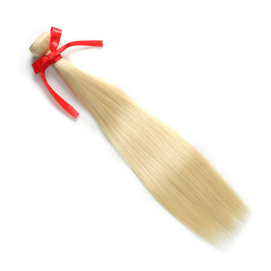 QVR Virgin Human Hair Straight Hair Blonde Bundle 1pc
