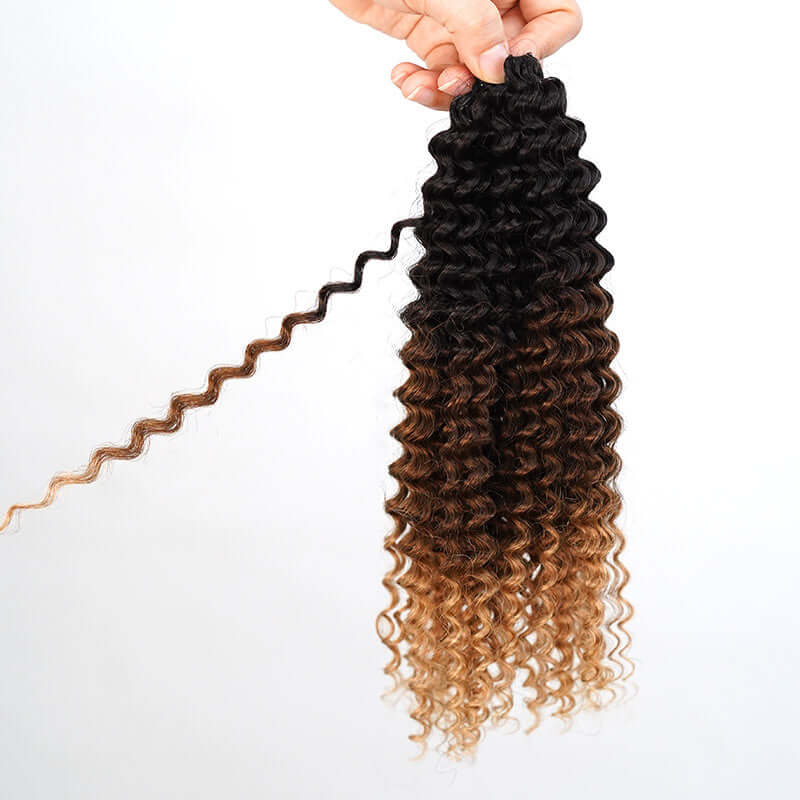 MATCH SALE|QVR #T1B/30/27 Small Kinky Curly Crochet Hair