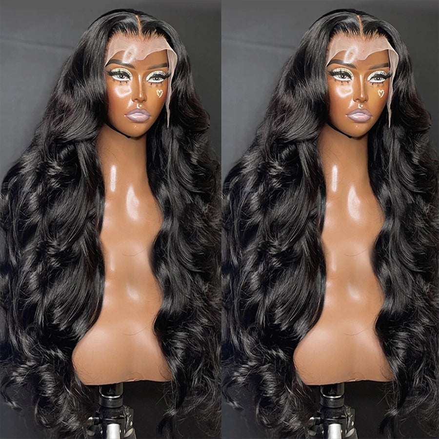 Hd Transparent Lace Frontal Wig 30Inch Body Wave Lace Front Human Hair Wigs 200 Density 4x4 5x5 Lace Closure Wigs For Women