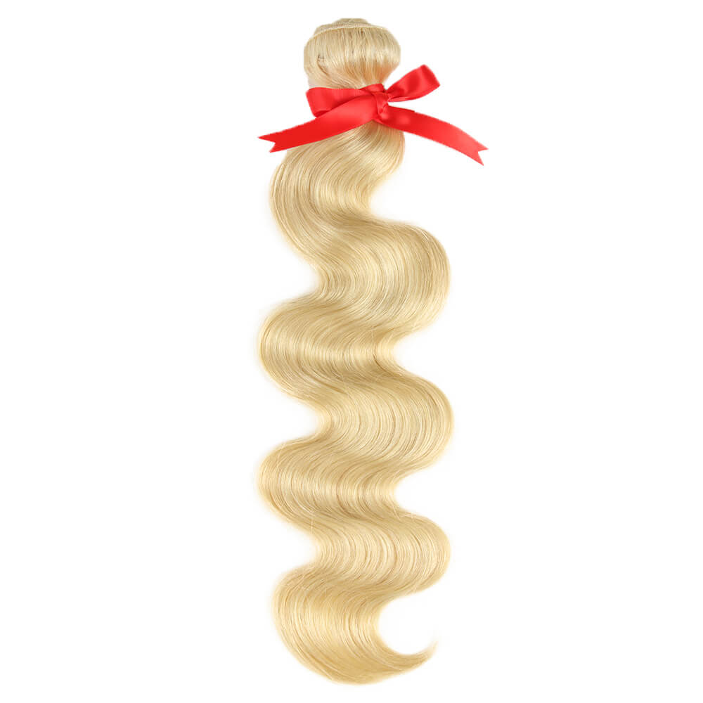 QVR Virgin Human Hair Body Wave Blonde Bundle 1pc