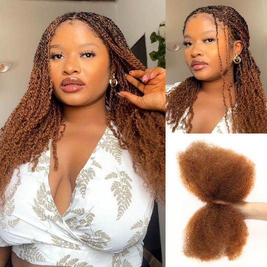 CLEARANCE SALE| Auburn Color Afro Kinky Bulk Affordable Human Hair