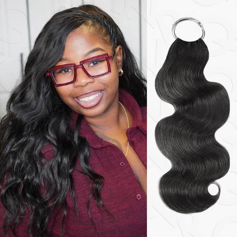 QVR Deep Wave Crochet Hair Natural Black Machine Made Feather Human Hair Extension