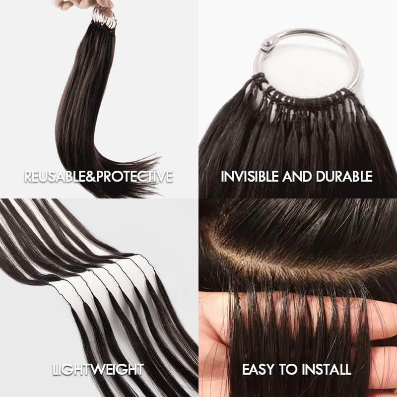 QVR Brown Highlight Crochet Hair Small Kinky Curly #1B+#30 Machine Made Feather Human Hair Extension