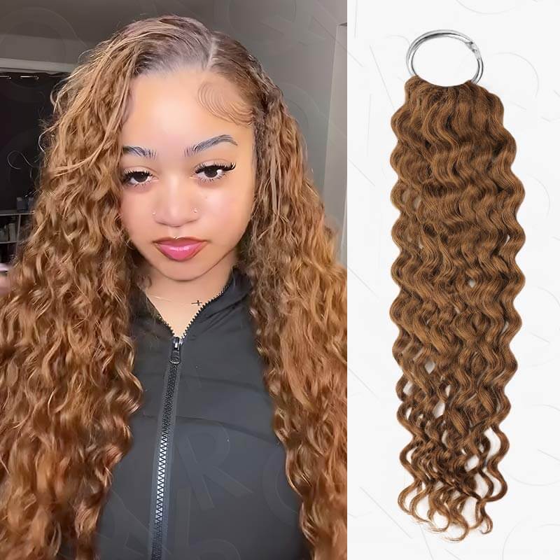QVR 1 Pack Water Wave Feather Crochet Human Hair Extension