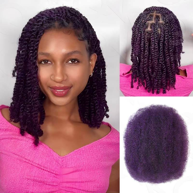 IG Exclusive|Reddish Brown Color Afro Kinky Bulk Human Hair For Braiding